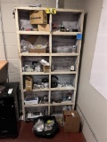 12-BIN SHELF & MISC. MACHINE PARTS