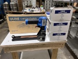 FASCO MODEL FA 35-15/18 PNEUMATIC CARTON STAPLER W/ (5) BOXES OF 2500 COUNT CARTON STAPLES