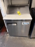 AVANTCO MODEL 178APT27HC SINGLE DOOR REFRIGERATED PREP TABLE, ON CASTERS