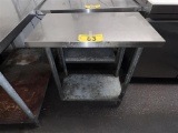 S/S TABLE W/ LOWER GALVANIZED SHELF, 30