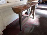 CUSTOM 6' HALF LOG BAR TABLE