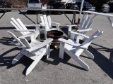 BID PRICE X 5 - (5) ADIRONDACK CHAIRS W/ FIRE PIT