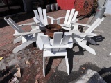 BID PRICE X 5 - (5) ADIRONDACK CHAIRS W/ FIRE PIT