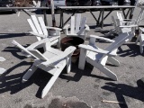 BID PRICE X 5 - (5) ADIRONDACK CHAIRS W/ FIRE PIT