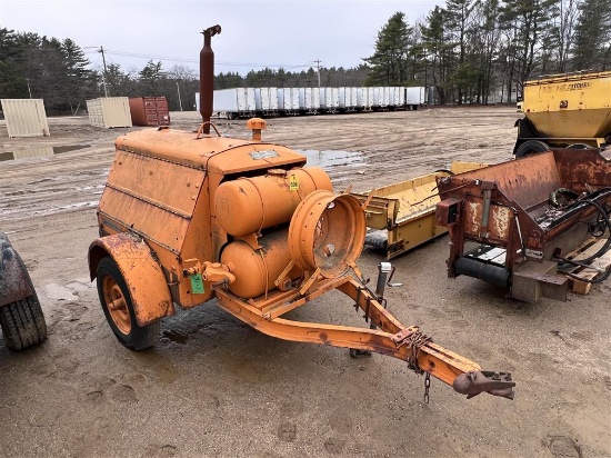 INGERSOLL RAND ROTARY MOBIL-AIR GYRO-FLO GR-85 TRAILER MOUNTED AIR COMPRESSOR, S/A, VIN: 37607
