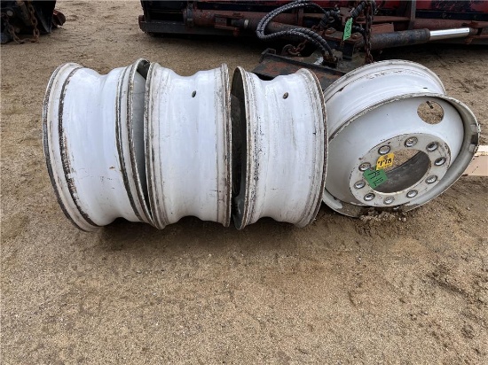 (4) 10-LUG STEEL TRUCK RIMS