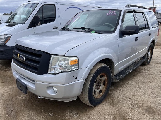 2009 FORD EXPEDITION XLT 4WD SUV 5.4L TRITON 3V, 114,923 MILES, VIN: 1FMFU16559EB27007, SILVER