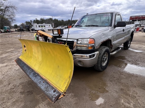 2005 GMC SIERRA SLE 2500HD REG CAB PICKUP, VIN: 1GTHK24U95E185178, 4X4, 112,781 MILES