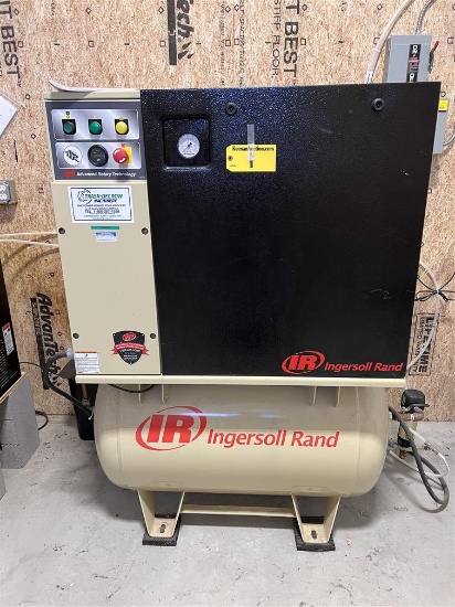INGERSOLL RAND ROTARY AIR COMPRESSOR  5660HRS. MODEL UP6-5-125, 125 PSIG, 5HP, 3PH