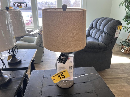BID PRICE X 2 - (2) ASHLEY FURNITURE MAGDALIA TABLE LAMPS, RETAIL $99 EACH