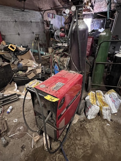 LINCOLN ELECTRIC POWER MIG 255 WIRE FEED WELDER, LEADS, GUN