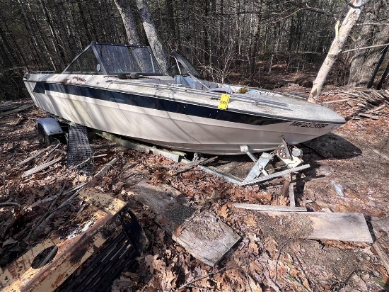 1984 RENKIN BOWRIDER, MERCURY 3.0L I/O, HOLSCLAW GALV. TRAILER