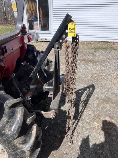 LOG ARCH W/ HITCH RECEIVER, CHAIN