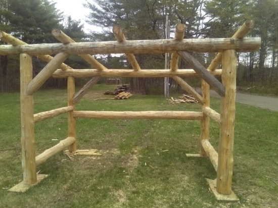 6’ X 10’ FULL SCRIBE CEDAR LOG TIMBER SHED