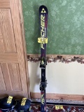 FISCHER RACE SL PRO 165CM SKIS, FX12 BINDINGS