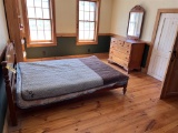 FULL SIZE BED, DRESSER W/ MIRROR