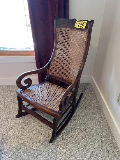 CANE BOTTOM ROCKING CHAIR