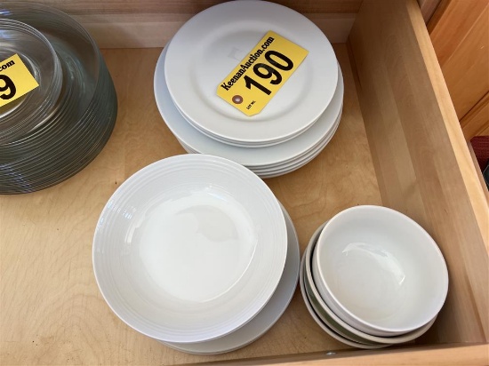 22-PC ASSORTED WHITE DISHWARE