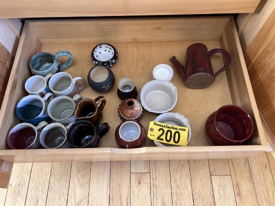CONTENTS OF 1-DRAWER: 18-PC ASSORTED CERAMIC DISHWARE