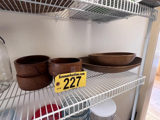 LOT: 6-PC ASSORTED WOOD DISHWARE