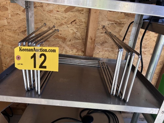 LOT: (5) CHROME PIZZA/TRAY STANDS