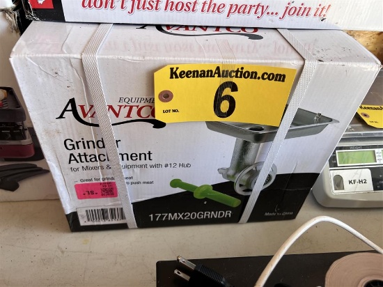 NEW AVANTCO MEAT GRINDER ATTACHMENT #12 HUB FOR MIXER