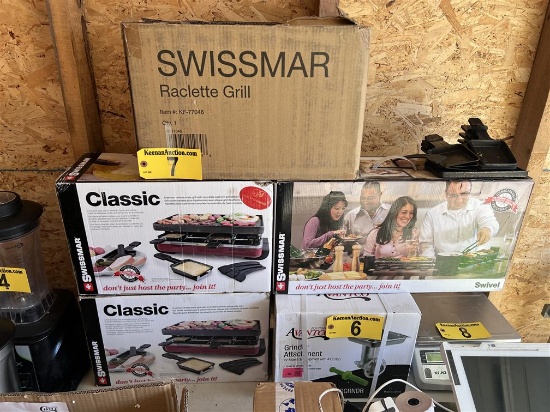 BID PRICE X 4 - (4) SWISSMAR RACELETTE ELECTRIC GRILLS