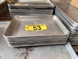 BID PRICE X 9 - (9)   QUARTER SIZE ALUMINUM SHEET PANS