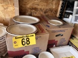 LOT: 25-COFFEE CUPS, 50-BREAD PLATES,  9-PLATTERS, 13-DINNER PLATES