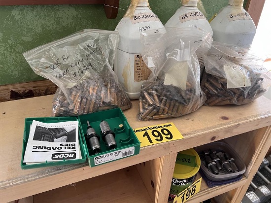 DIES, 450 ONCE FIRED .308 BRASS, LAKE CITY MATCH