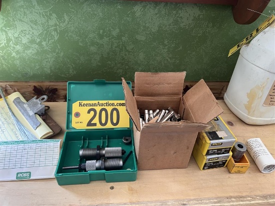 DIES, 35 REMINGTON NEW NICKEL PLATES BRASS, 100PCS.