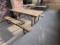 BID PRICE X 3 - (3) 6' STEEL FRAME PICNIC TABLES