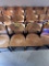 BID PRICE X 8 - (8) METAL FRAME BARREL BACK DINING CHAIRS