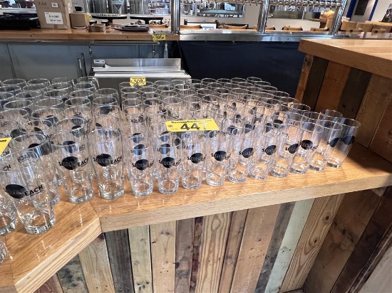 LOT: (74) SIDE BY EACH MONOGRAMMED WILL BECHER GLASSES, 8oz.
