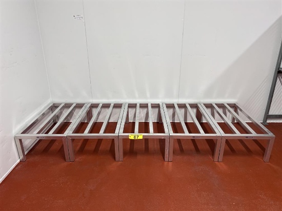 BID PRICE X 5 - (5) ULINE H-7494 ALUMINUM DUNNAGE RACKS, 36" X 20" X 12"H