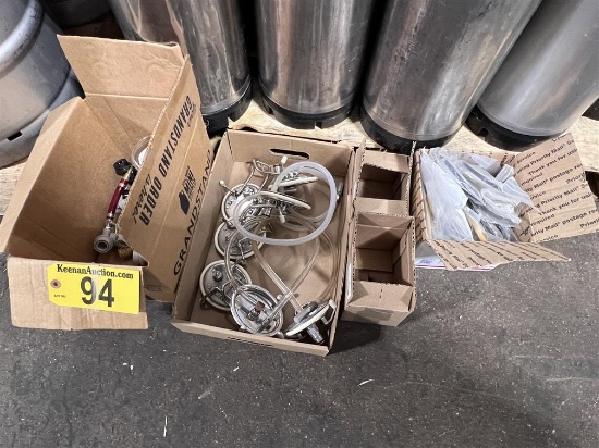 LOT OF ASSORTED KEG LIDS & HARDWARE