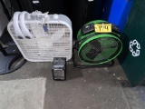 LOT: BOX FAN, JOBSITE FAN, SPACE HEATER