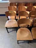 BID PRICE X 7 - (7) METAL FRAME BARREL BACK DINING CHAIRS