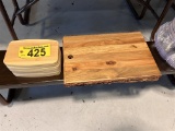 LOT: 12-ASSORTED WOODEN SERVING PLATTERS