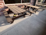 BID PRICE X 3 - (3) 6' WOOD FRAME PICNIC TABLES