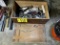 DECORATIVE WOODEN BOX W/ SLIDE-TOP & TOOLS