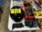 LOT: SIZE SMALL RIDING HELMET, ASSORTED EYEWEAR, WOMAN'S PURSE