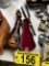 LOT OF ASSORTED COLLECTIBLES, CURLING IRON, MINI GUITAR