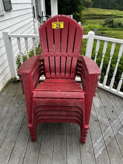 BID PRICE X 5 - (5) PLASTIC ADIRONDACK CHAIRS