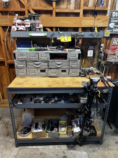 CUSTOM WORK BENCH & CONTENTS: