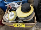 BOX LOT OF BUFFING PADS & SUPPLIES