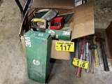 LOT OF ASSORTED AUTO BODY SUPPLIES, SANDING TOOLS