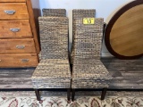 BID PRICE X 4 - (4) RATTAN PARSON'S CHAIRS