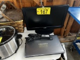 LOT: TOSHIBA  SATELLITE LAPTOP W/ CHARGER, 2009 SANYO MODEL DP19649 TV