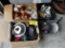 LOT OF MISC. HOUSEHOLD ITEMS, DISHWARE, GLASSWARE, KITCHEN UTENSILS
